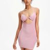 New * Solado Sequin Cut Out Mini Dress Pink