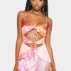 Hot * Solado Tie Dye Cut Out Backless Mini Dress Pink