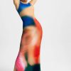 Wholesale * Solado Tie Dye Side Split Sleeveless Ribbed Maxi Dress Moccasin