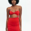 Best * Solado Cut Out Twist Front Backless Cami Mini Dress Red