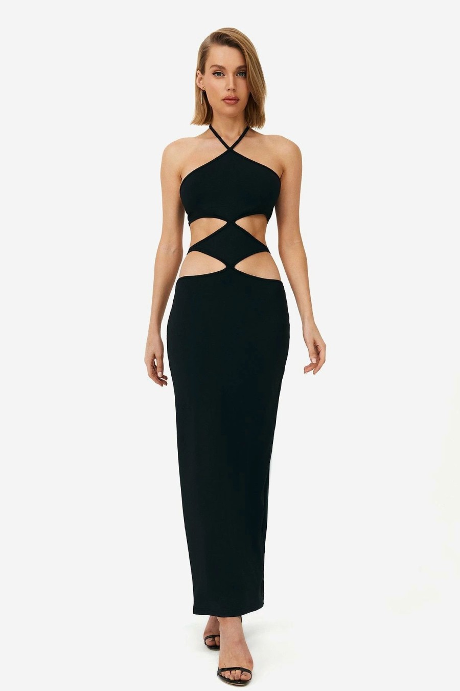 Clearance * Solado Cut Out Backless Split Back Maxi Dress