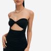 New * Solado Cut Out Pleated Tube Mini Dress