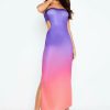 Best * Solado Gradient Cut Out Split Hem Tube Maxi Dress Mediumpurple