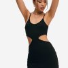 Wholesale * Solado U Neck Cut Out Solid Cami Mini Dress Black